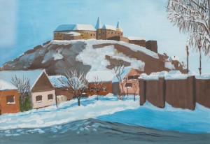 'Mukachevo Castle' The work of a student of the art school 'Rom Art' 