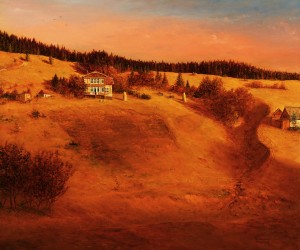 Farmstead In The Mountain, 1998, oil on canvas, 80x95