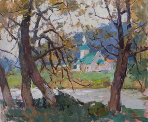 A. Kryushyn. Near the River 2017, oil on canvas, 50x60