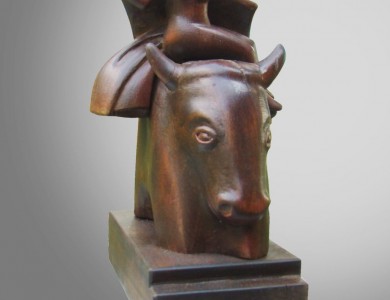 Abduction of Europe, 1998, wood, 16,5x8x10,5