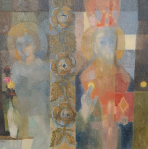 N. Ponomarenko. Saints from Shandrovo Village, 2007, oil on canvas