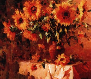 Sunflowers, 2013, oil on canvas, 70x80