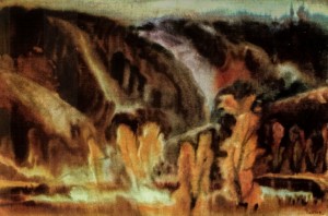 Pastorale Symphony, 1991, paper, watercolour, 55x83