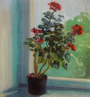 On The Window Sill, 2007, oil on canvas, 60х55