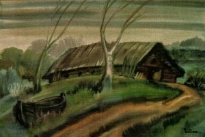 Dull Day. Arkhangelsk, 1997, fabriano, watercolour, 52x83
