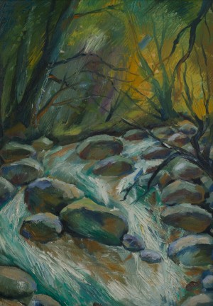 Stream, 1995, oil on canvas, 47x67