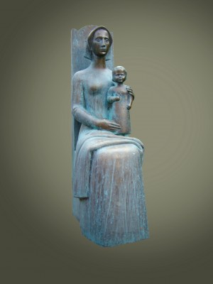 Motherhood, 1990, bronze, 75x23x33