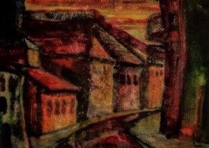 Morning of Old Vilnius, 1998, fabriano, watercolour, 80x103