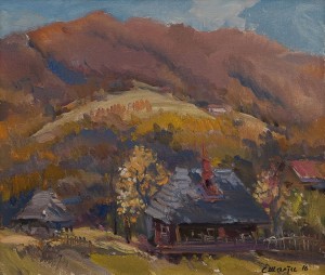 I. Sholtes "Vyshka Village", 2016, oil on canvas, 60x70