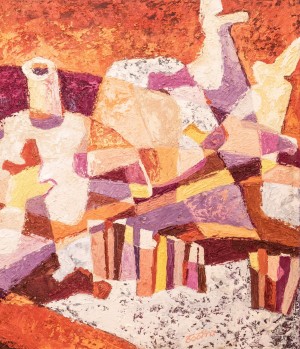 V. Bobita Happy Day', 2016, oil on canvas, mixed technique, 80x70 