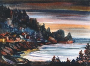 The Dawn in Pol-de-Rio, fabriano, watercolour, 1996, 83х103