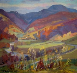 Autumn Carpathians, oil on canvas, 85х90