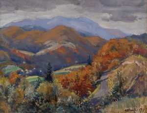 I. Sholtes "Uzhok Pass", 2017, oil on canvas, 71x91