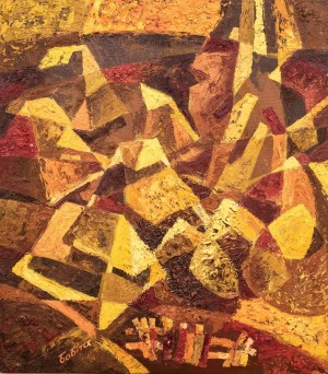 'Carpathian Motif', 2015, oil on canvas, mixed technique, 85x75