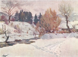 Winter, 1961, oil on canvas, 60x80