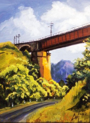 'Bridge', acrylic on canvas