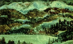 Snowfall in Hurzuf, 2002, fabriano, watercolour, 80x103