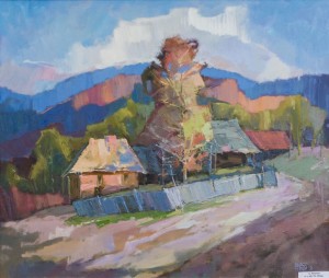 V. Dub. Vyshka Village, 2016, oil on canvas, 60x70