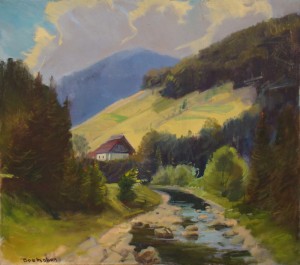 Settlement In The Mountains, 2016,oil on canvas, 70х80