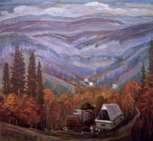 Village In Mizhhiria, 2001, oil on canvas, 80x100