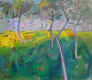 A. Kropyva "Dance of Trees", 2015, oil on canvas