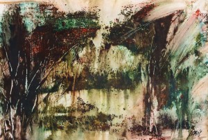 B. Kuzma, Landscape with River, triptych