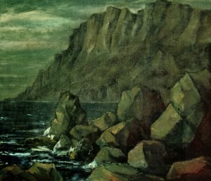 Peace of Hot Rocks. Sicilia, 1993, masonite on canvas, 75х85