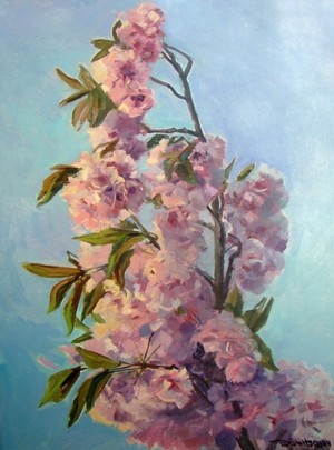 Cherry Blossom, 2010, oil on cardboard, 75х50