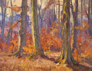 Oak Forest Before Spring, 1975, oil on canvas, 54x70