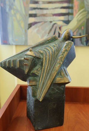B. Korzh "Threat", 2008, bronze, gabbro