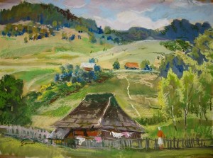 Summer In The Carpathians, the 1970s, pastel on cardboard, 25х30