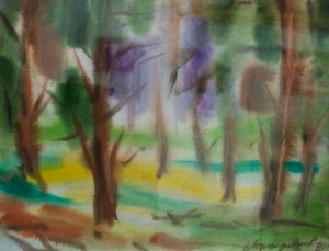 A series of etudes «On The City Outskirts», watercolour on paper, 41x28