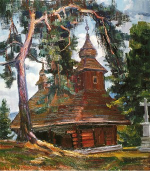 Деревяна церква ХVІ ст. в с. Іновце (Словаччина), 1995