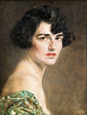 Portrait Of Countess Hederwari, oil on wood, 50x40