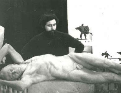 Курсова постановка, оголена лежача фігура, 1985