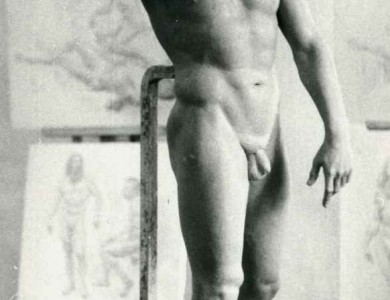 Course Work, male figure, 1985, (side view)