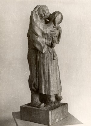 Любов (Кохання), 1946, дерево (горіх), кругла скульптура