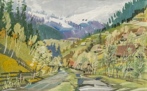 Snow in the mountains - spring in the valley, 2016