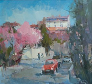 An Old Street, 2017, oil on canvas, 70x75
