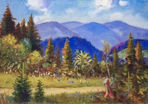Landscape, oil on canvas, 50,5x70,6