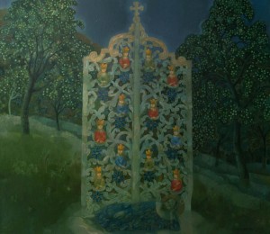 N. Ponomarenko 'Lipovetsk Gardens I', 2009, oil on canvas, 70x80