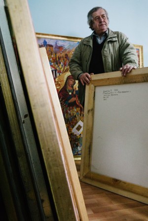 T. Danylych. In his studio. 2017